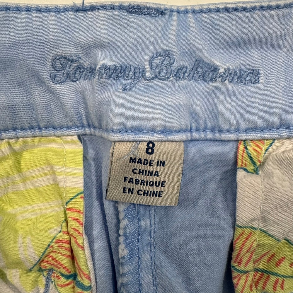 Tommy Bahama Womens Light Blue Chino Shorts Size 8 Cotton Tencel Blend Casual - Picture 3 of 6